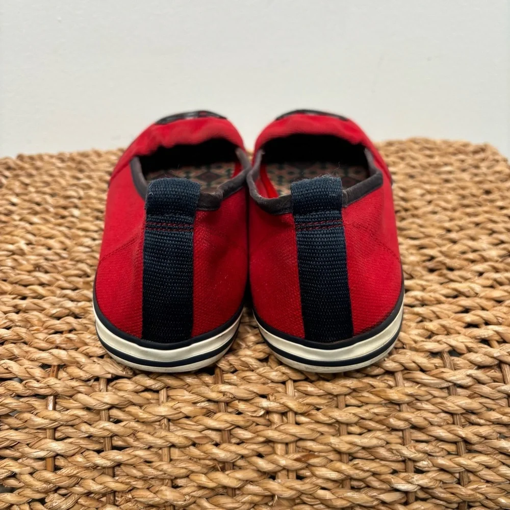 Tory Burch Red Flats with Black Accents - Picture 3 of 11